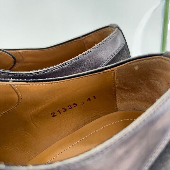 Magnanni Men's Oxford Size 41 8 Gray Nubuck Leather Single Monk Strap Dress Shoe - Picture 7 of 12